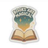 Books Are Magical,Open Book Aufkleber (Vorderseite)