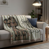 Books Are My Happy Place for Bookish Woven Decke