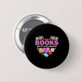Books Are My Love Language Reading Lover Librarian Button (Vorne & Hinten)