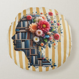 Books Are My Therapy for Bookish Rundes Kissen