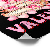 Books Are My Valentine Teacher Kids Retro Valentin Poster (Ecke)