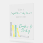 Books Baby Shower Acrylschild (Winkel)