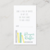 Books Baby Shower Diaper Raffle Begleitkarte (Vorderseite)