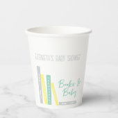 Books Baby Shower Pappbecher (Vorderseite)