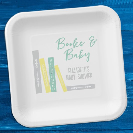 Books Baby Shower Pappteller