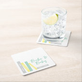 Books Baby Shower Rechteckiger Pappuntersetzer (Vor Ort)