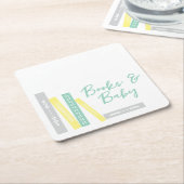 Books Baby Shower Rechteckiger Pappuntersetzer (angewinkelt)