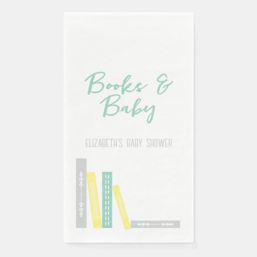 Books Baby Shower Serviette (Vorderseite)
