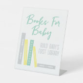 Books Baby Shower Sockelschild (Vorderseite)