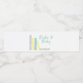 Books Baby Shower Wasserflaschenetikett (Einzelnes Label)