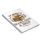 Books Bats Brechen Halloween Coffee Reader Art Notizblock (Rechte Seite)