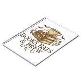 Books Bats Brechen Halloween Coffee Reader Art Notizblock (Linke Seite)
