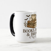 Books Bats Brechen Halloween Coffee Reader Art Verwandlungstasse (Vorderseite Links)