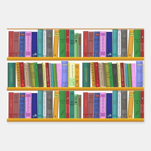 Books Birthday Party Geschenkpapier Set (Vorderseite)