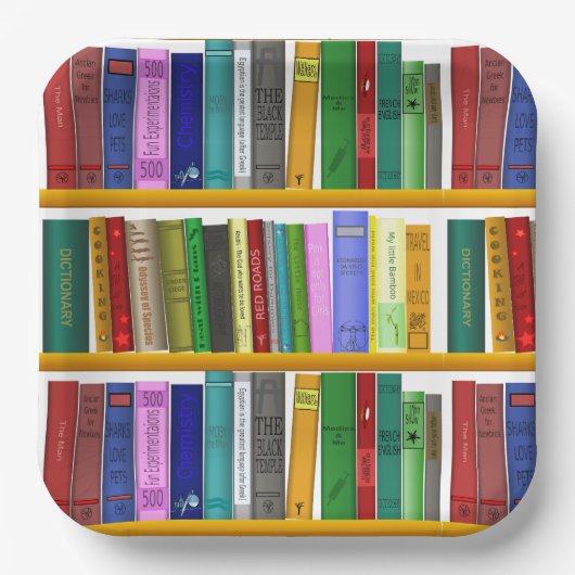 Books Birthday Party Pappteller (Vorderseite)