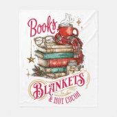 Books Blankets and Hot Cocoa Fleecedecke (Vorderseite)