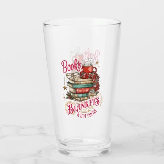 Books Blankets and Hot Cocoa Glas (Rückseite)