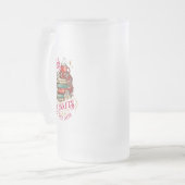 Books Blankets and Hot Cocoa Mattglas Bierglas (Vorderseite Links)