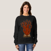 Books Book Reading Octopus Kraken Book Reader Sweatshirt (Vorne ganz)