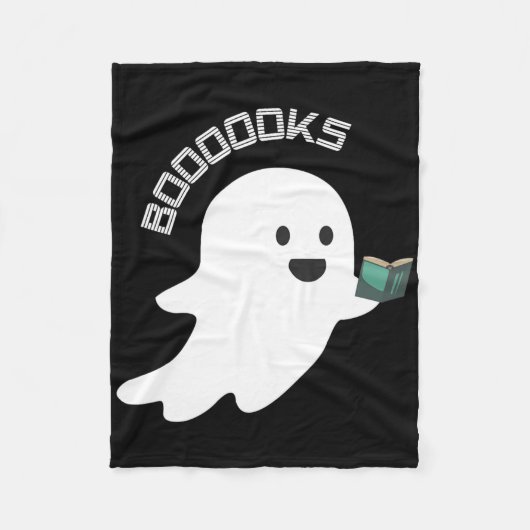 Books Books Ghost Reading Funny Halloween Buch Lov Fleecedecke (Vorderseite)