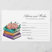 Books Bridal Shower Advice and Wishes Briefpapier (Vorderseite)