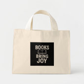 Books Bring Joy - Reading Gifts & Book Lover Desig Mini Stoffbeutel (Vorne)