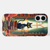 Books Cats and Coffee Phone Case (Rückseite (Horizontal))