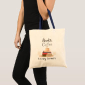 Books Coffee & Cozy Corners Tote Bag | Book Lover Tragetasche (Vorderseite (Produkt))