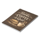 Books, Coffee & Quiet – Dark Academia Book Lover Notizblock (Rotiert)