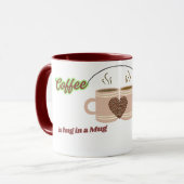 "Books & Coffee Tasse - Die perfekte Mischung aus (Vorderseite Links)