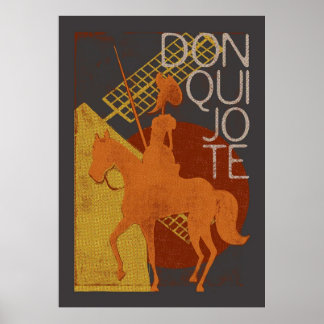 Books Collection Don Quixote Poster