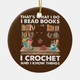 Books Crochet Keramik Ornament