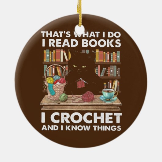 Books Crochet Keramik Ornament (Hinten)