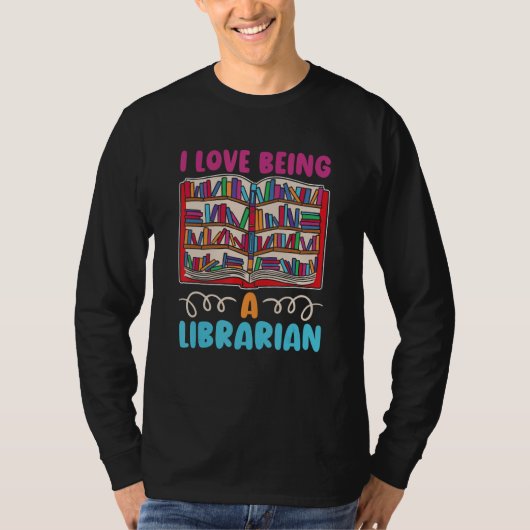 Books Cute Writer Librarian  Library Bookworm Book T-Shirt (Vorderseite)