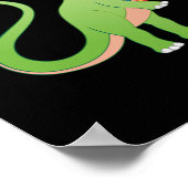 Books Dino Reading Book Literature Poster (Ecke)