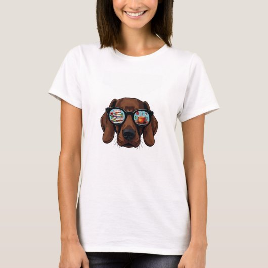 Books Dogs Tea T-Shirt (Vorderseite)
