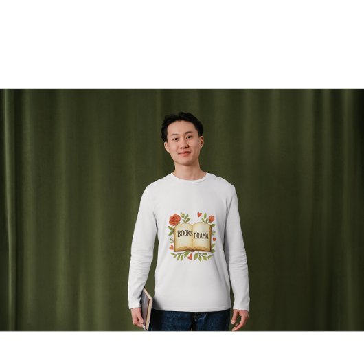 Books > Drama – Watercolor Book Lover Illustration T-Shirt