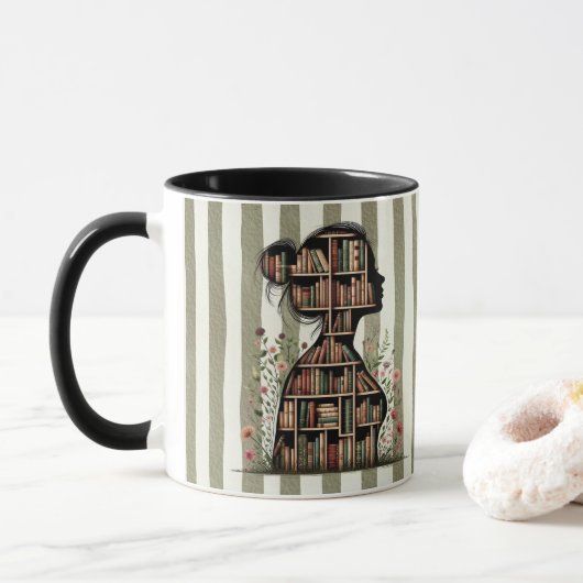 Books Feed My Imagination for Bookish Tasse (Mit Donut)