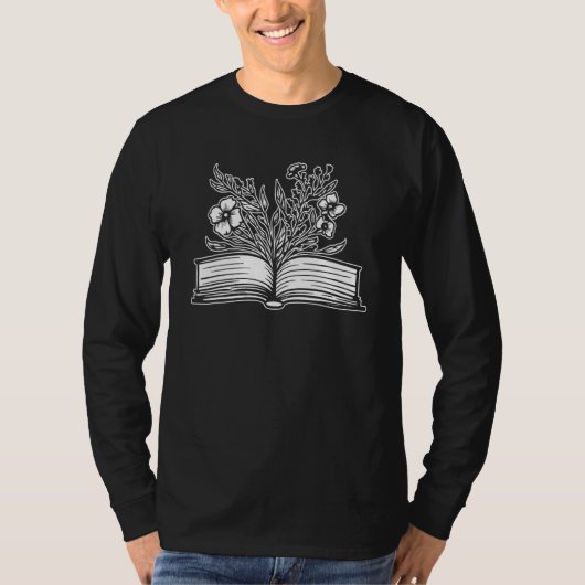 Books Flowers Library Librarian - Novel Literature T-Shirt (Vorderseite)