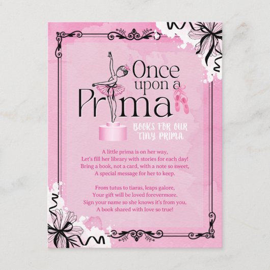 Books For Baby Ballet Theme Card Einladung (Vorderseite)