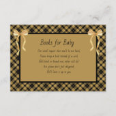 Books for Baby Black and Gold Plaid Begleitkarte (Vorderseite)
