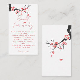 Books for Baby Blooming Pink Blossom Baby Shower Begleitkarte
