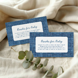 Books For Baby Blue Jean Baby Denim Baby Shower Begleitkarte