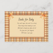Books for Baby Brown and Orange Plaid Begleitkarte (Vorderseite)