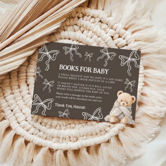 Books for Baby Card Bear Begleitkarte
