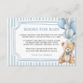 Books for Baby Card Blue Bear Begleitkarte (Vorderseite)