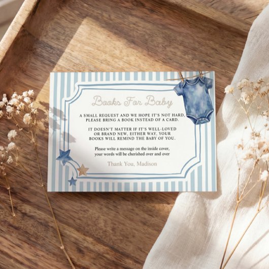 Books for Baby Card Blue Jean Begleitkarte