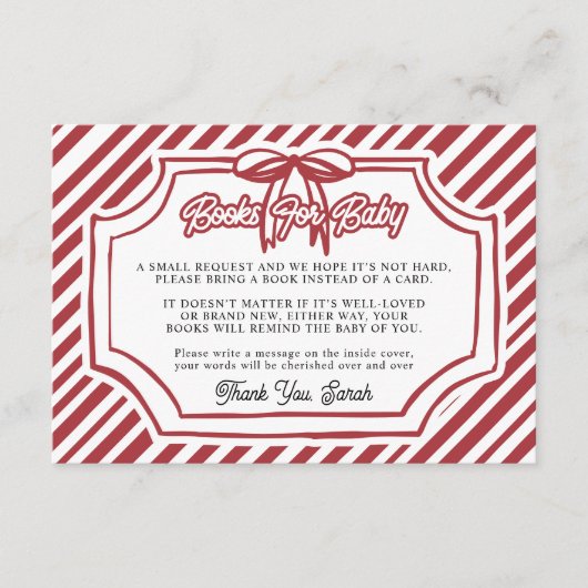 Books for Baby Card Insert  (Vorderseite)