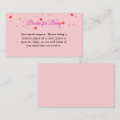 Books For Baby Card to Include with Invitations Begleitkarte (Vorne/Hinten)