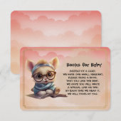 Books for Baby Cute Kitten Reading A Book Begleitkarte (Vorne/Hinten)